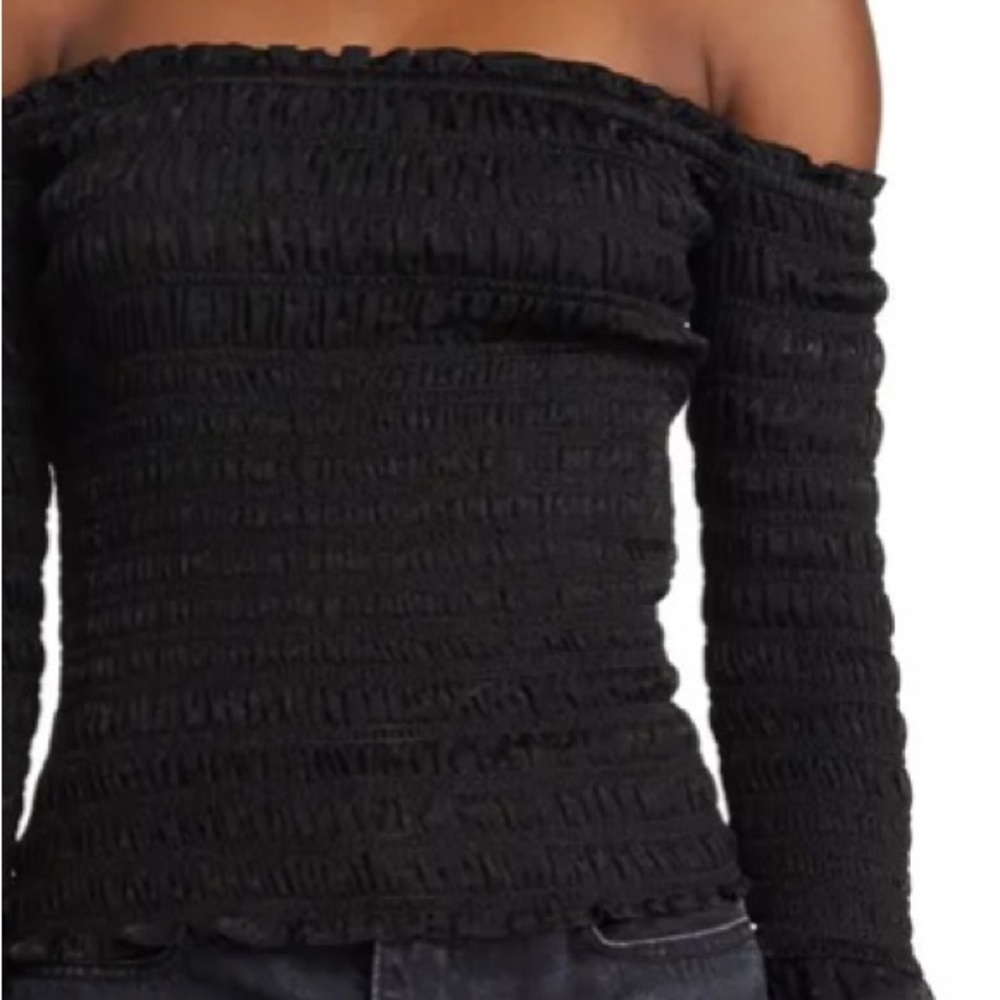 Off the Shoulder Smocked Blouse